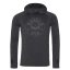 Arnold Gym Black Marl Crowl Hooded T shirt BMH09