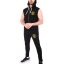 Core Sports Arnold Gym Training Sleeveless Black Hoodie